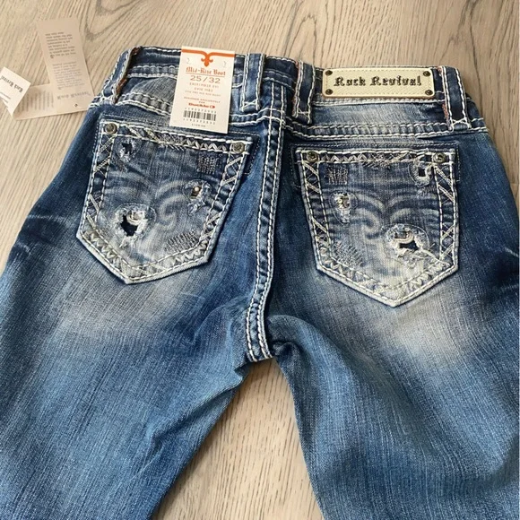 Rock Revival Evie 25/32 mid-rise boot cut jean EXCELLENT-NEW - Picture 11 of 14